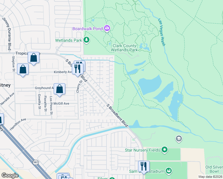 map of restaurants, bars, coffee shops, grocery stores, and more near 5158 Mascaro Drive in Las Vegas
