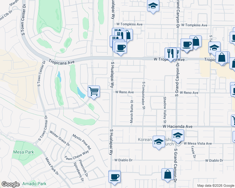 map of restaurants, bars, coffee shops, grocery stores, and more near 10140 Heron Island Avenue in Las Vegas