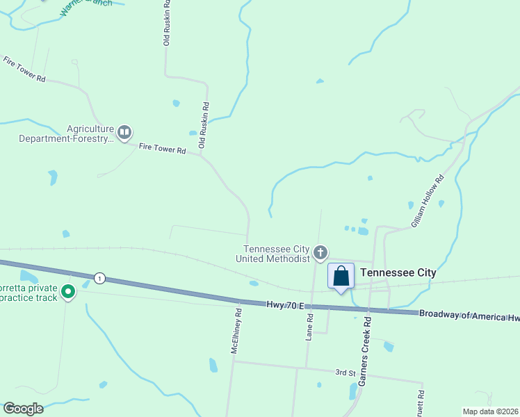 map of restaurants, bars, coffee shops, grocery stores, and more near 264 Fire Tower Road in Dickson
