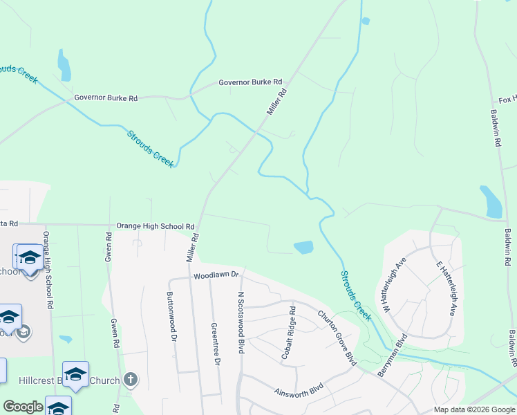 map of restaurants, bars, coffee shops, grocery stores, and more near 1007 Panther Court in Hillsborough