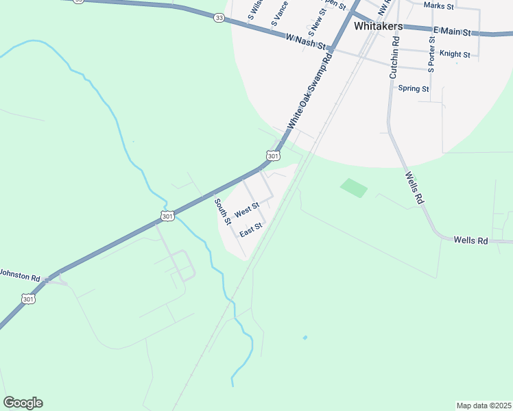 map of restaurants, bars, coffee shops, grocery stores, and more near Center Street in Nash County