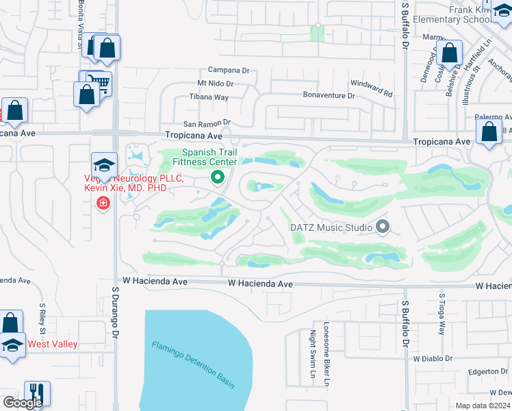 map of restaurants, bars, coffee shops, grocery stores, and more near 8215 Crow Valley Lane in Las Vegas