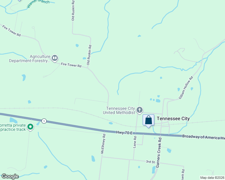 map of restaurants, bars, coffee shops, grocery stores, and more near 264 Fire Tower Road in Dickson