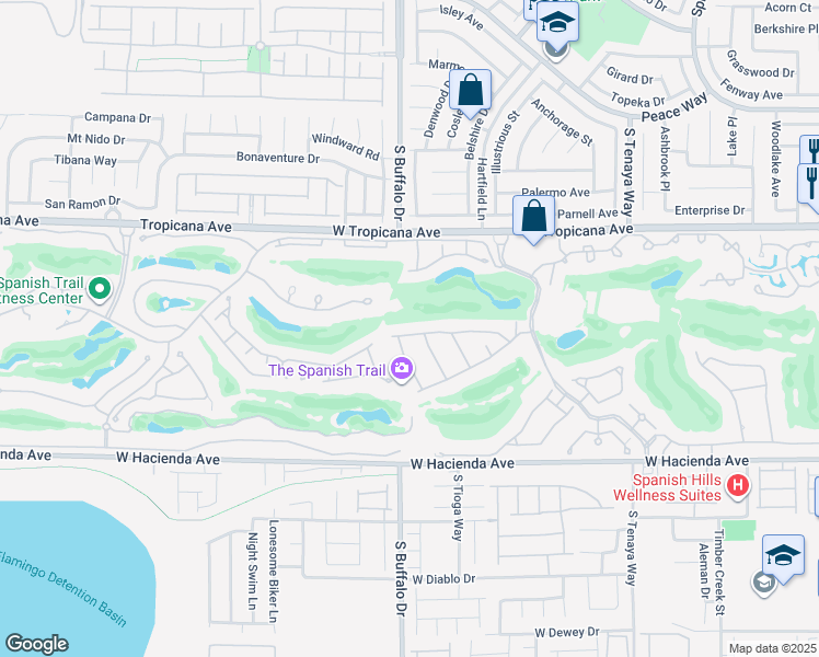 map of restaurants, bars, coffee shops, grocery stores, and more near 7772 Boca Raton Drive in Las Vegas