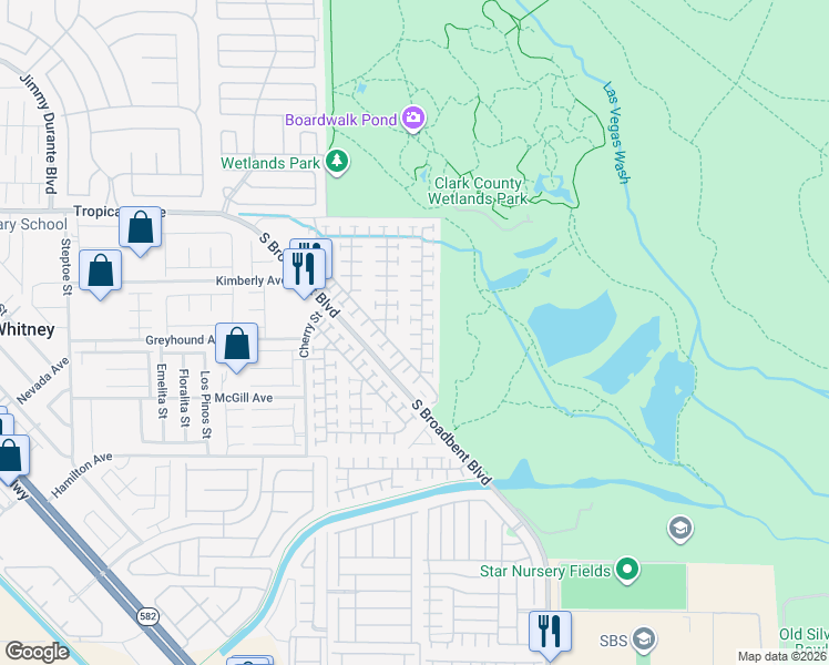 map of restaurants, bars, coffee shops, grocery stores, and more near 5099 Mascaro Drive in Las Vegas