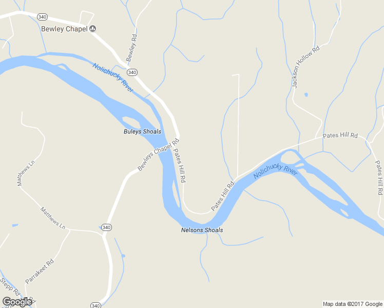 map of restaurants, bars, coffee shops, grocery stores, and more near 5250 Pates Hill Road in Mosheim