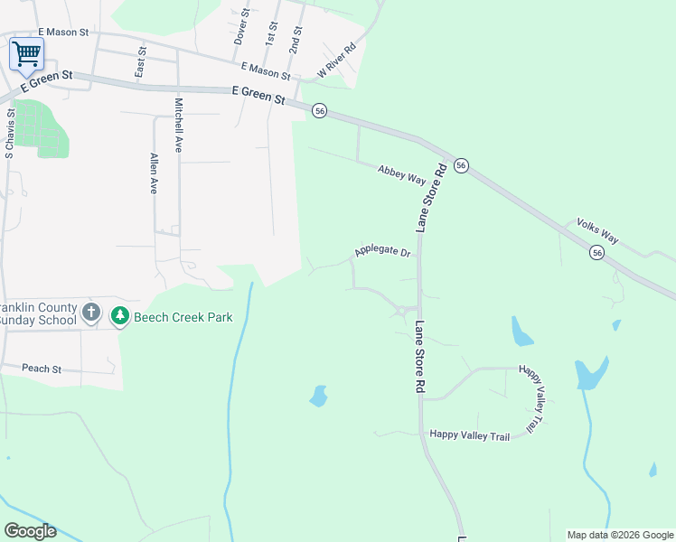 map of restaurants, bars, coffee shops, grocery stores, and more near 110 Weatherly Drive in Franklinton