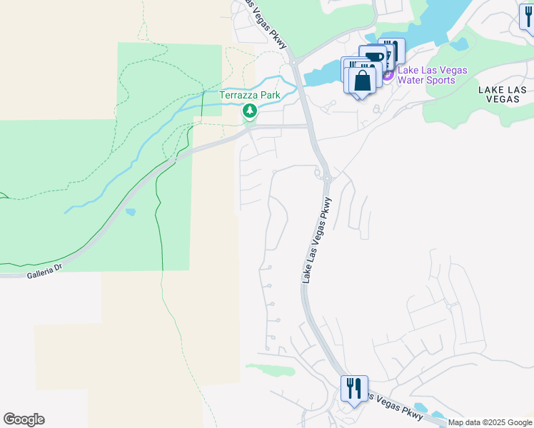 map of restaurants, bars, coffee shops, grocery stores, and more near 75 Contrada Fiore Drive in Henderson