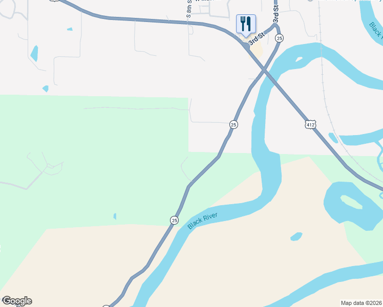 map of restaurants, bars, coffee shops, grocery stores, and more near 4663 Arkansas 25 in Black Rock