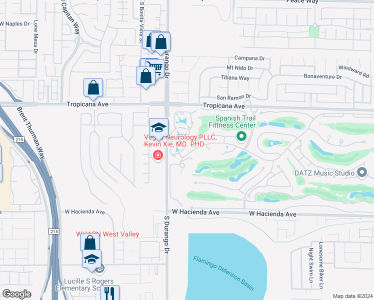 map of restaurants, bars, coffee shops, grocery stores, and more near 5086 Mount Pleasant Lane in Las Vegas