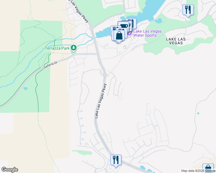 map of restaurants, bars, coffee shops, grocery stores, and more near 5 Costa Tropical Drive in Henderson