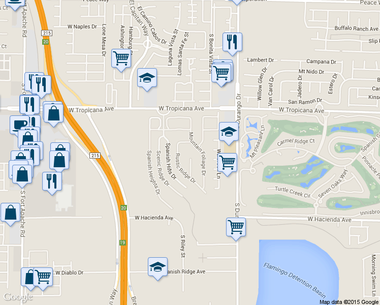 map of restaurants, bars, coffee shops, grocery stores, and more near 5079 Mountain Top Cir in Las Vegas