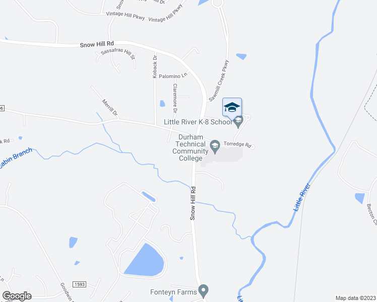 map of restaurants, bars, coffee shops, grocery stores, and more near 2312 Snow Hill Road in Durham