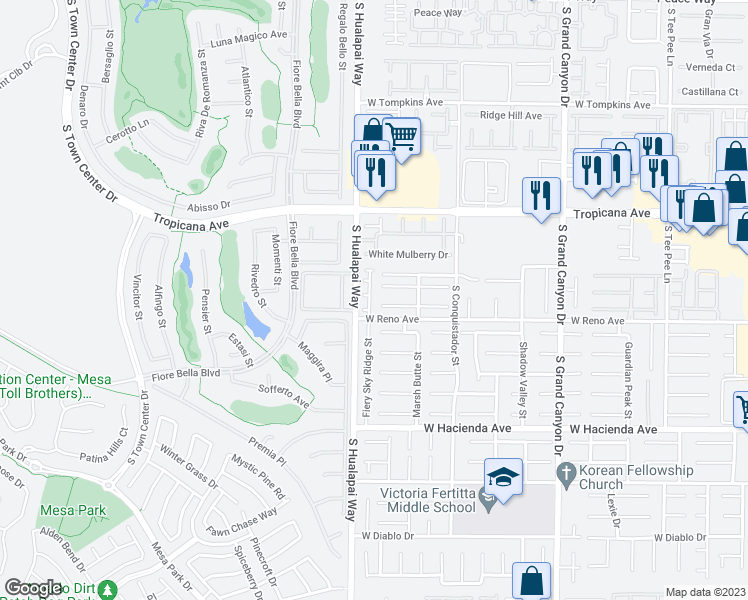 map of restaurants, bars, coffee shops, grocery stores, and more near 10139 Basalt Hollow Avenue in Las Vegas