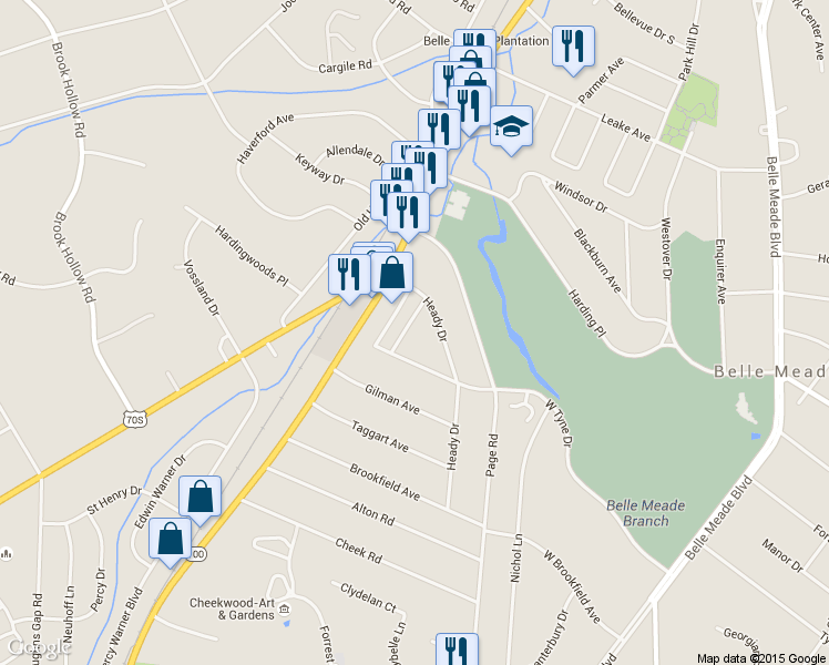 map of restaurants, bars, coffee shops, grocery stores, and more near 6009 Don Allen Avenue in Nashville