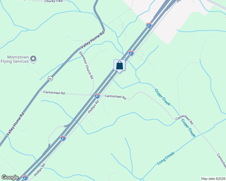 map of restaurants, bars, coffee shops, grocery stores, and more near 2154 Carmichael Road in Talbott