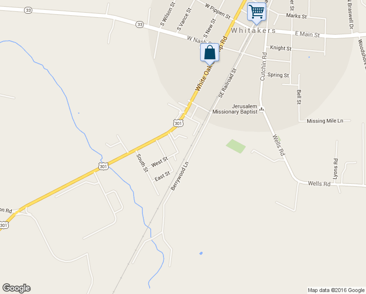 map of restaurants, bars, coffee shops, grocery stores, and more near 12590 North Street in Whitakers