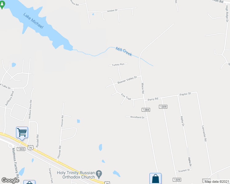 map of restaurants, bars, coffee shops, grocery stores, and more near 1020 Toad Hollow Lane in Mebane