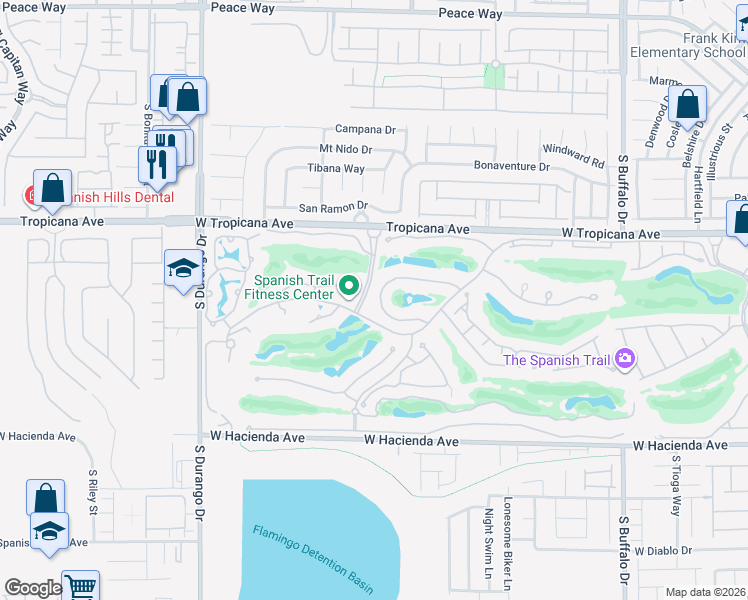 map of restaurants, bars, coffee shops, grocery stores, and more near 8244 Horseshoe Bend Lane in Las Vegas