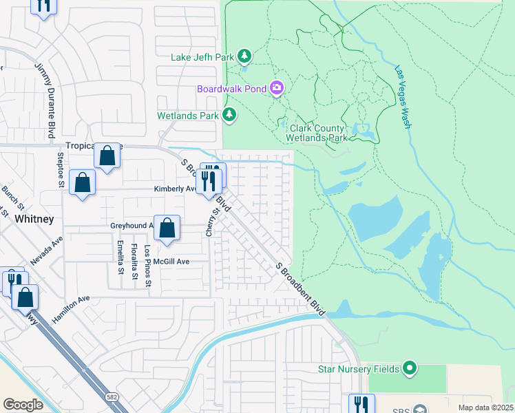 map of restaurants, bars, coffee shops, grocery stores, and more near 5061 Droubay Drive in Las Vegas