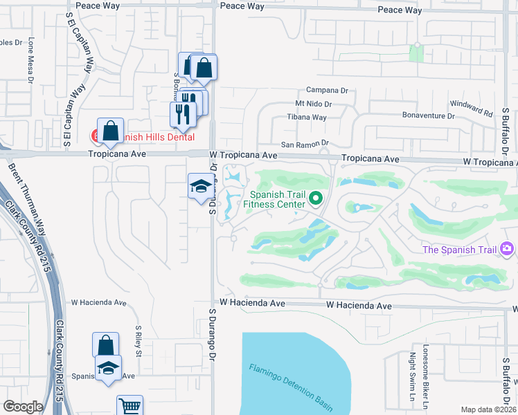 map of restaurants, bars, coffee shops, grocery stores, and more near 8520 Carmel Ridge Court in Las Vegas