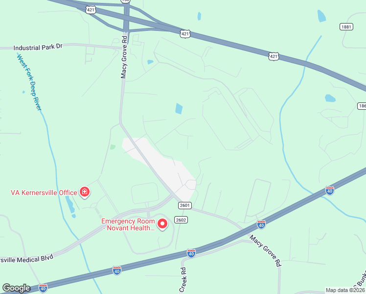 map of restaurants, bars, coffee shops, grocery stores, and more near 308 Tanbark Court in Kernersville