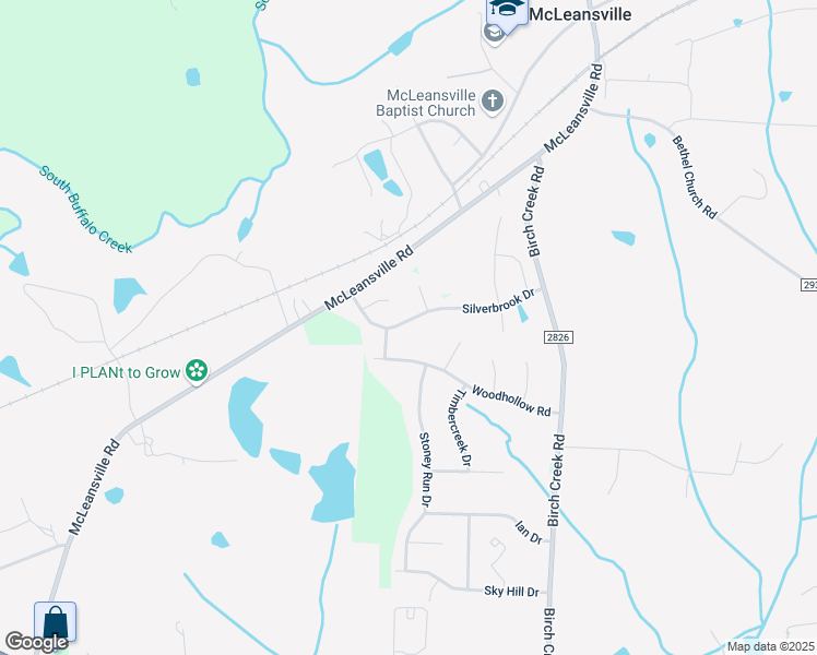 map of restaurants, bars, coffee shops, grocery stores, and more near 5206 Silverbrook Drive in McLeansville