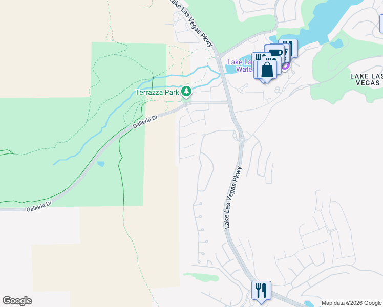 map of restaurants, bars, coffee shops, grocery stores, and more near 24 Papavero Court in Henderson