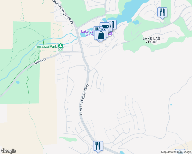 map of restaurants, bars, coffee shops, grocery stores, and more near 5 Costa Tropical Drive in Henderson