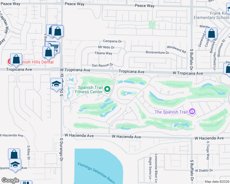 map of restaurants, bars, coffee shops, grocery stores, and more near 8240 Horseshoe Bend Lane in Las Vegas