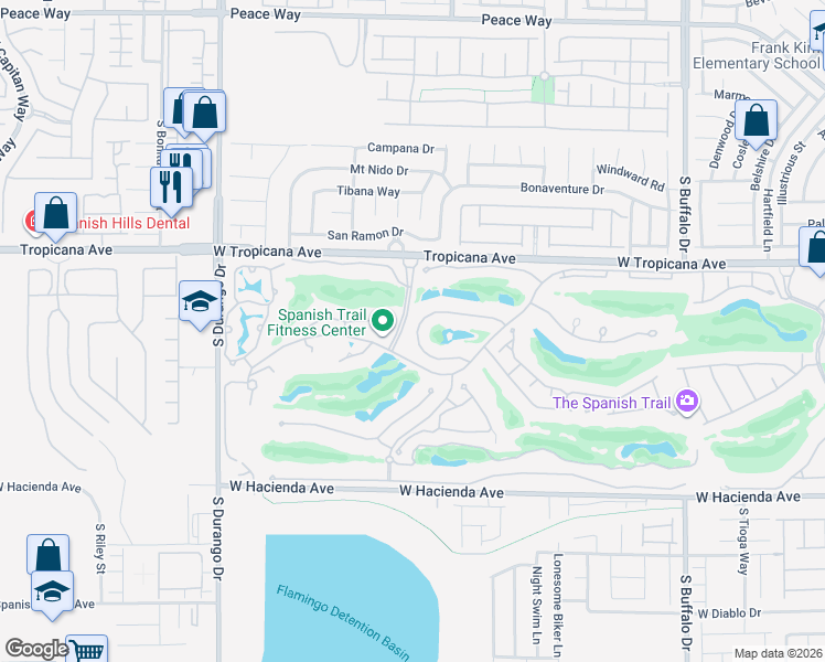 map of restaurants, bars, coffee shops, grocery stores, and more near 8240 Horseshoe Bend Lane in Las Vegas