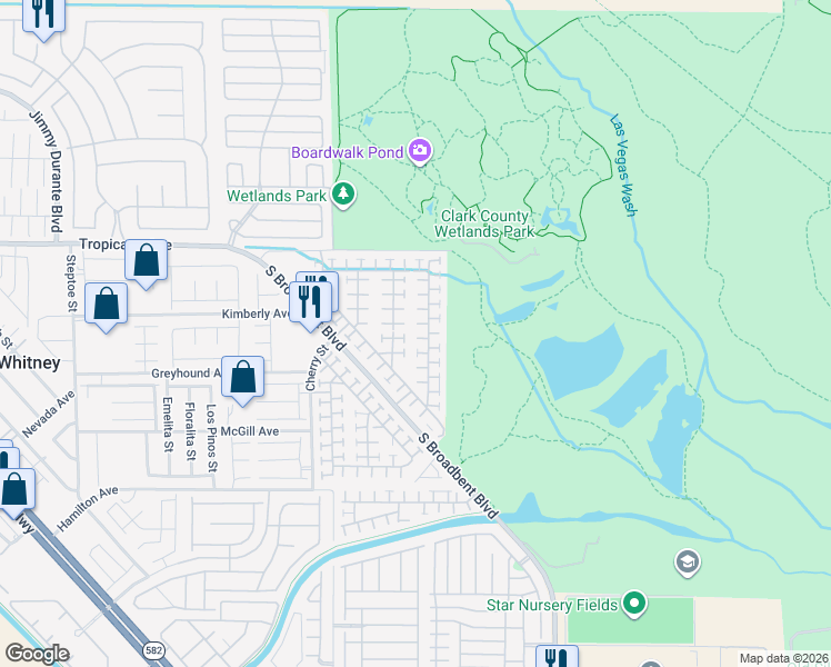 map of restaurants, bars, coffee shops, grocery stores, and more near 5043 Mascaro Drive in Las Vegas