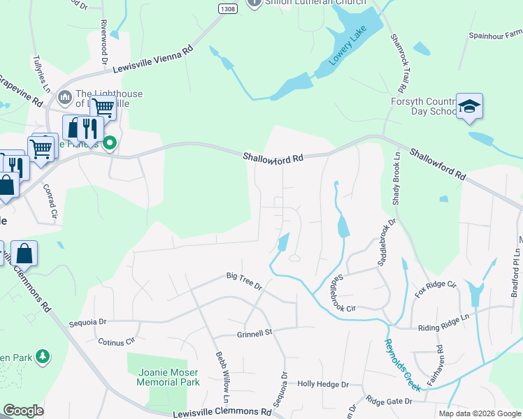 map of restaurants, bars, coffee shops, grocery stores, and more near 7191 Green Ivy Court in Lewisville