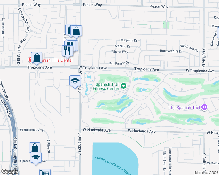map of restaurants, bars, coffee shops, grocery stores, and more near 8431 Carmel Ridge Court in Las Vegas