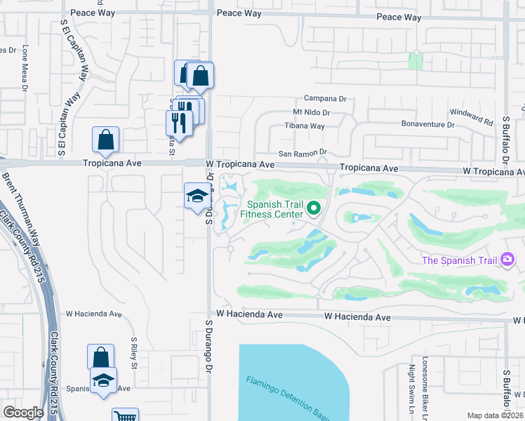 map of restaurants, bars, coffee shops, grocery stores, and more near 8520 Carmel Ridge Court in Las Vegas