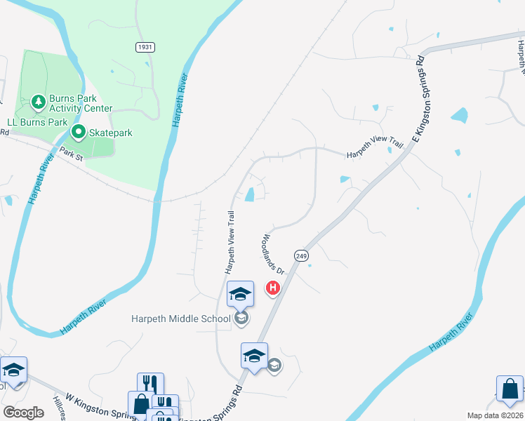 map of restaurants, bars, coffee shops, grocery stores, and more near 269 Cedar Ct in Kingston Springs
