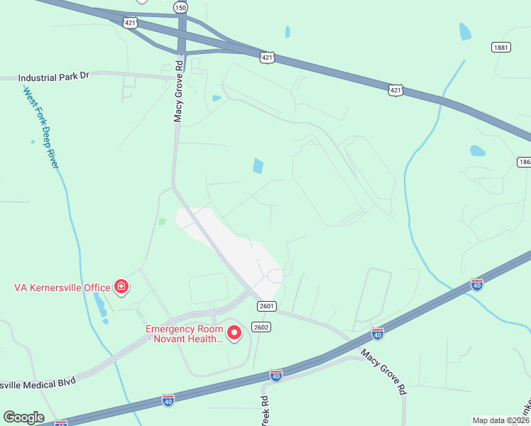 map of restaurants, bars, coffee shops, grocery stores, and more near 308 Tanbark Court in Kernersville