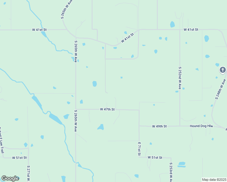 map of restaurants, bars, coffee shops, grocery stores, and more near 26019 West 47th Street in Sand Springs