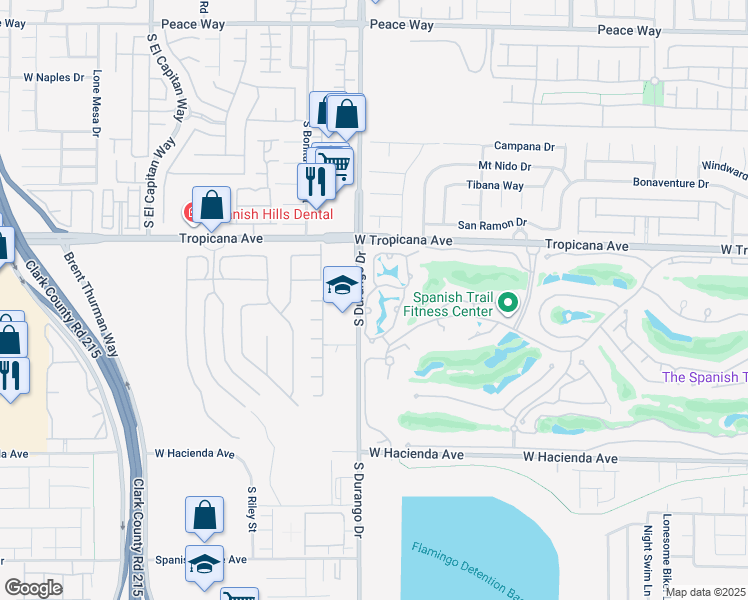 map of restaurants, bars, coffee shops, grocery stores, and more near 5057 Mount Pleasant Lane in Las Vegas
