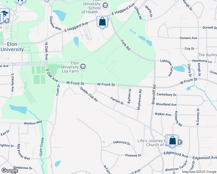 map of restaurants, bars, coffee shops, grocery stores, and more near 2512 West Front Street in Burlington