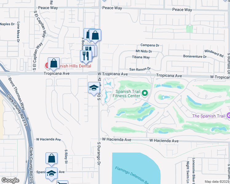 map of restaurants, bars, coffee shops, grocery stores, and more near 8520 Carmel Ridge Court in Las Vegas