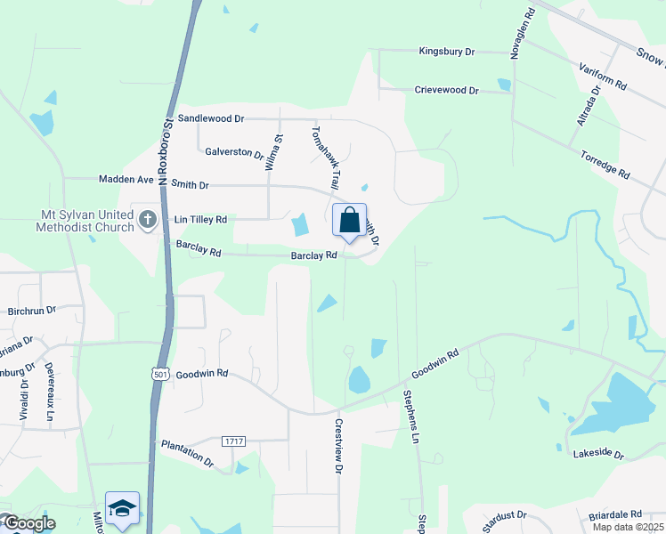 map of restaurants, bars, coffee shops, grocery stores, and more near 236 Barclay Road in Durham