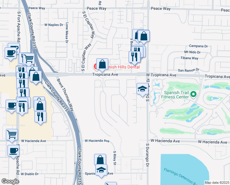 map of restaurants, bars, coffee shops, grocery stores, and more near 8813 Jewel Ridge Avenue in Las Vegas