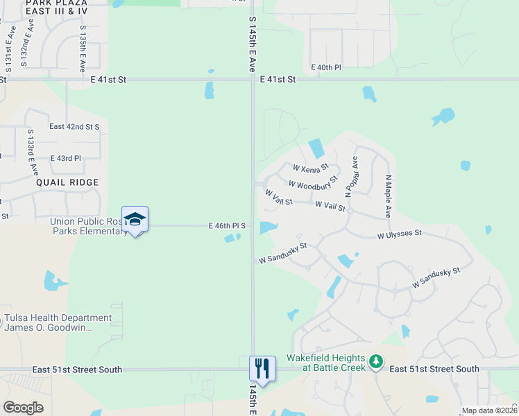 map of restaurants, bars, coffee shops, grocery stores, and more near 4305 North Walnut Avenue in Broken Arrow
