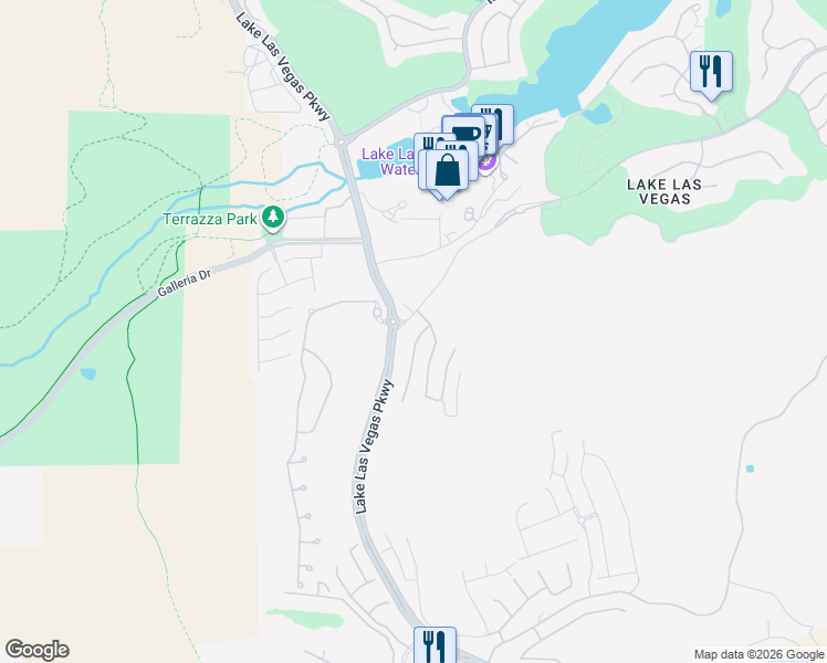 map of restaurants, bars, coffee shops, grocery stores, and more near 5 Porto Malaga Street in Henderson