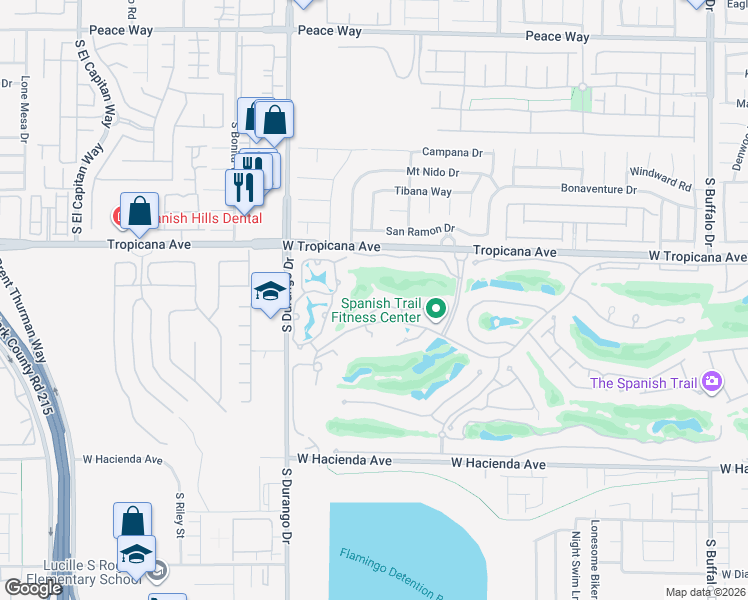 map of restaurants, bars, coffee shops, grocery stores, and more near 8431 Carmel Ridge Court in Las Vegas