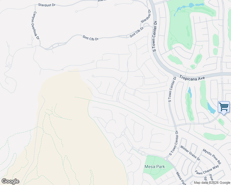 map of restaurants, bars, coffee shops, grocery stores, and more near South Town Center Drive in Las Vegas