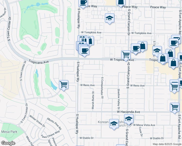 map of restaurants, bars, coffee shops, grocery stores, and more near 10077 Basalt Hollow Avenue in Las Vegas
