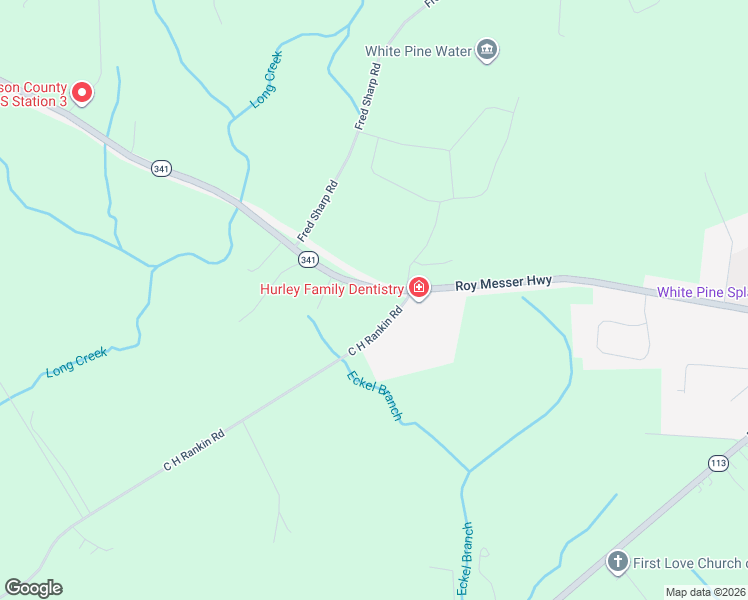 map of restaurants, bars, coffee shops, grocery stores, and more near 3251 Roy Messer Highway in White Pine