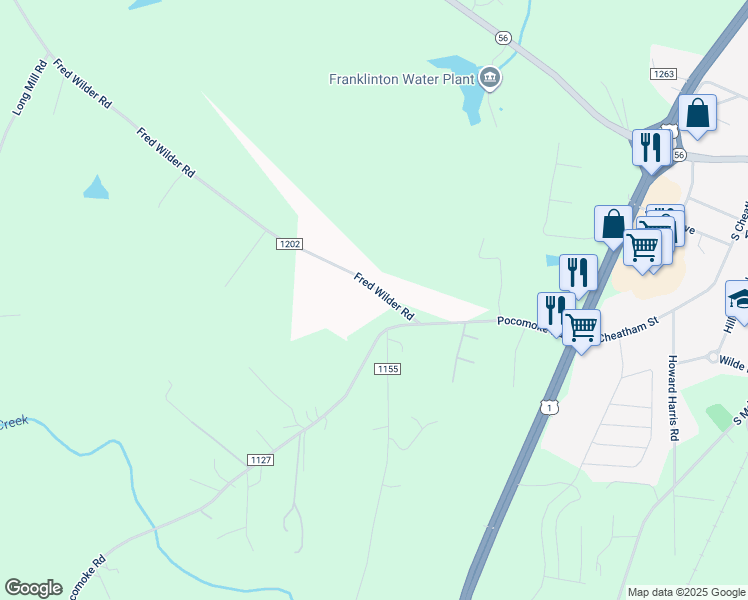 map of restaurants, bars, coffee shops, grocery stores, and more near 826 Fred Wilder Road in Franklinton